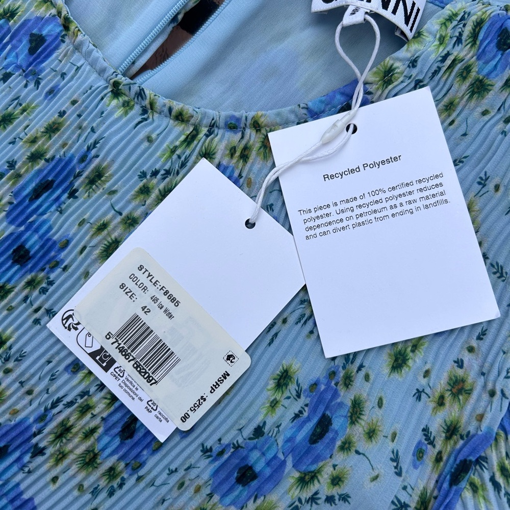 Ganni Blue Floral Dress